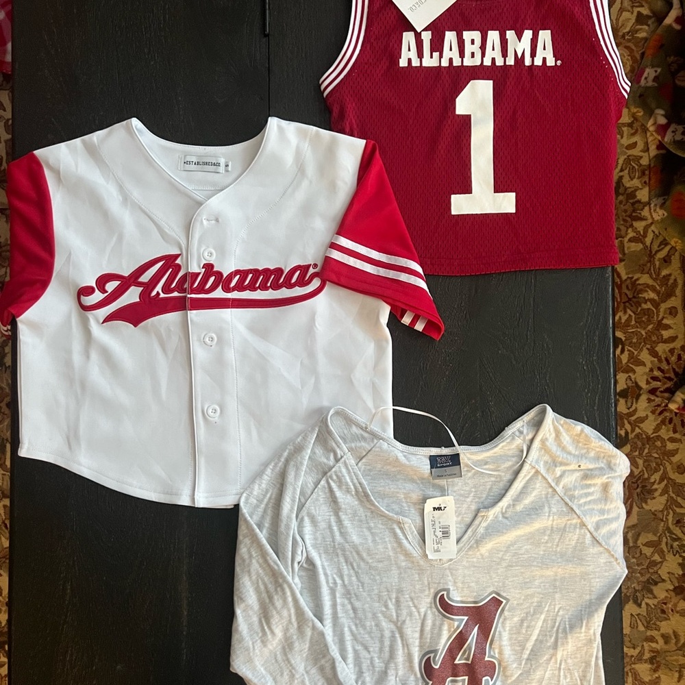 Alabama Woman’s Small Tops- Red and White